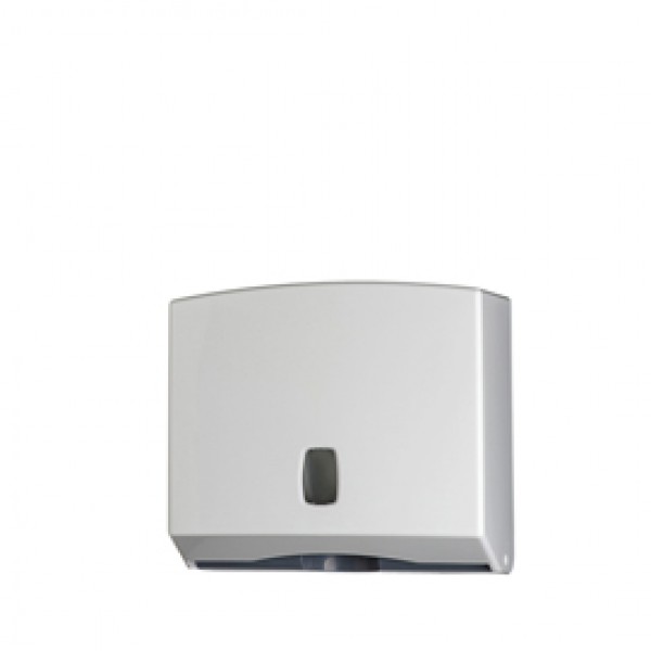 Distributore asciugamani piegati Basica - 25x9,2x22 cm - bianco/grigio - Medial International Distributore asciugamani piegati Basica - 25x9,2x22 cm - bianco/grigio - Medial International