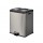 Pattumiera a pedale Multiflux - 49,5 × 45,9 × 63,6 cm - 2 secchi da 30 L ciascuno - inox - Medial International