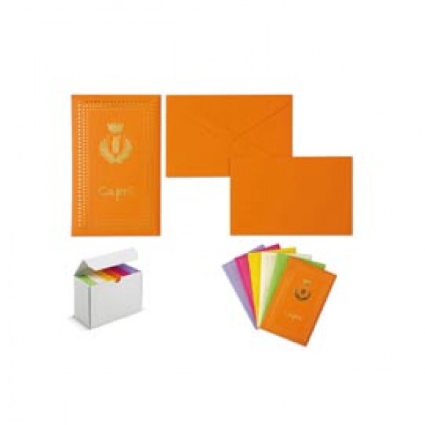 Taschetta 10 biglietti + 10 buste - Capri - colori assortiti - 90 x 140 mm - Rex Sadoch Taschetta 10 biglietti + 10 buste - Capri - colori assortiti - 90 x 140 mm - Rex Sadoch