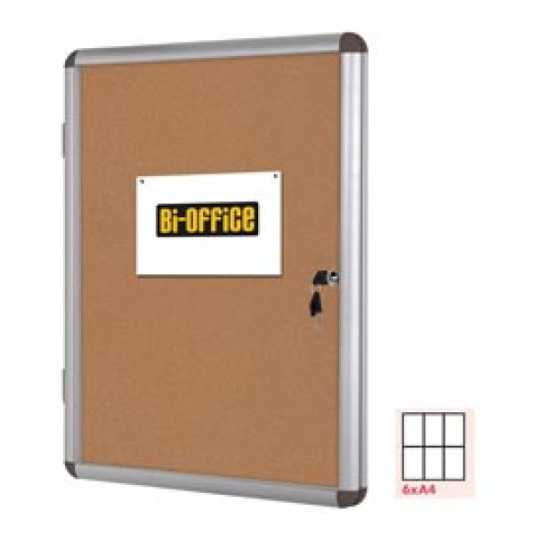 Bacheca per interni - fondo in sughero - 6 fogli A4 - orizzontale - Bi-Office Bacheca per interni - fondo in sughero - 6 fogli A4 - orizzontale - Bi-Office