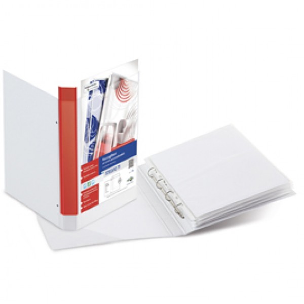 Raccoglitore personalizzabile Stelvio TI - 4 anelli a D 25 mm - dorso 4 cm - 30x42 cm (libro) - bianco - Sei Rota Raccoglitore personalizzabile Stelvio TI - 4 anelli a D 25 mm - dorso 4 cm - 30x42 cm (libro) - bianco - Sei Rota