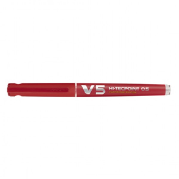 Roller Hi-Tecpoint V5 ricaricabile Begreen con cappuccio - punta 0,50mm - rosso - Pilot