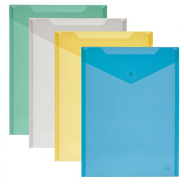 Busta con bottone - formato verticale - 18x25 cm - colori assortiti - Lebez Busta con bottone - formato verticale - 18x25 cm - colori assortiti - Lebez