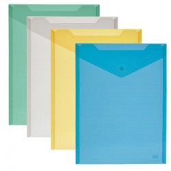 Busta con bottone - formato verticale - 13,5x18,5 cm - colori assortiti - Lebez