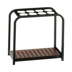 Portaombrelli Multi - 8 posti - 52x26x54 cm -  nero/acciaio - Medial International