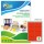 Etichetta adesiva LP4F - permanente - 99,1x67,7 mm - 8 etichette per foglio - rosso fluo - Tico - conf. 70 fogli A4