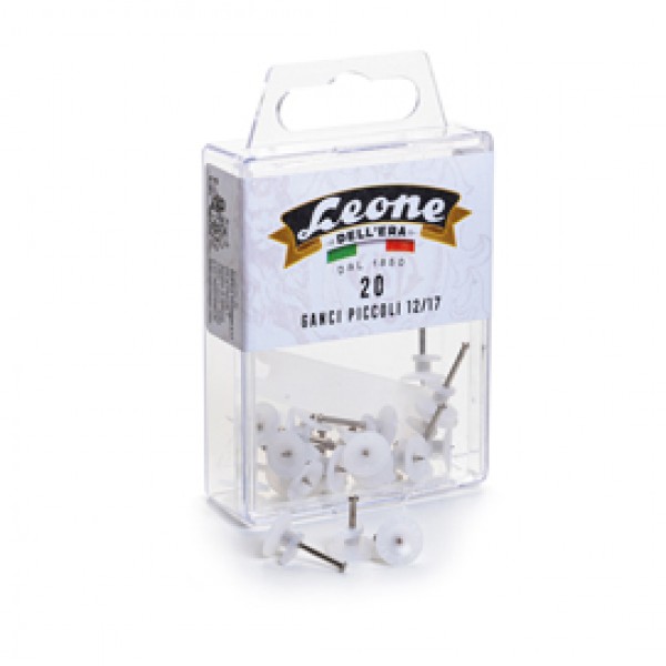 Ganci per quadri con spilli Leone – 12/17 mm – Leone – conf. 20 pezzi Ganci per quadri con spilli Leone – 12/17 mm – Leone – conf. 20 pezzi