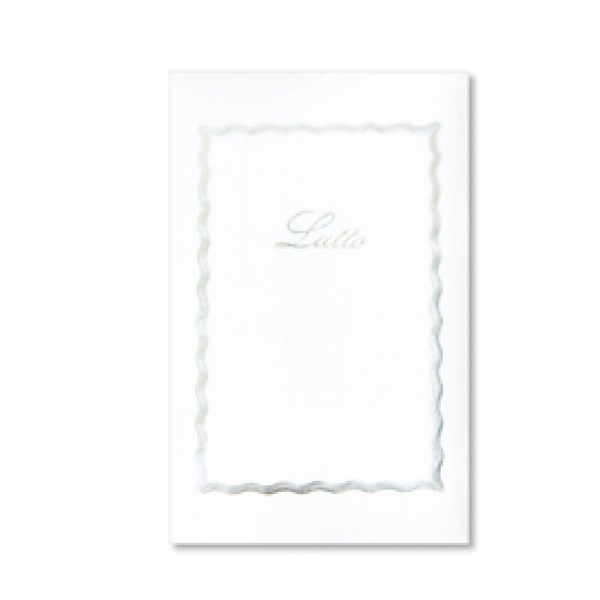 Taschetta 10 biglietti + 10 buste - Lutto - bianco - 90 x 140 mm - 240 gr - Rex Sadoch