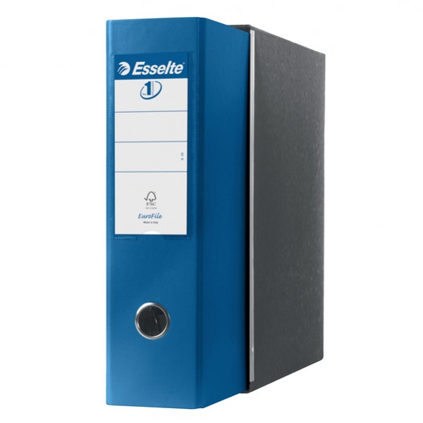 Registratore Eurofile G53 - dorso 8 cm - commerciale 23x30 cm - blu metallizzato - Esselte Registratore Eurofile G53 - dorso 8 cm - commerciale 23x30 cm - blu metallizzato - Esselte
