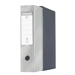 Registratore Eurofile G55 - dorso 8 cm - protocollo 23x33 cm - grigio metallizzato - Esselte