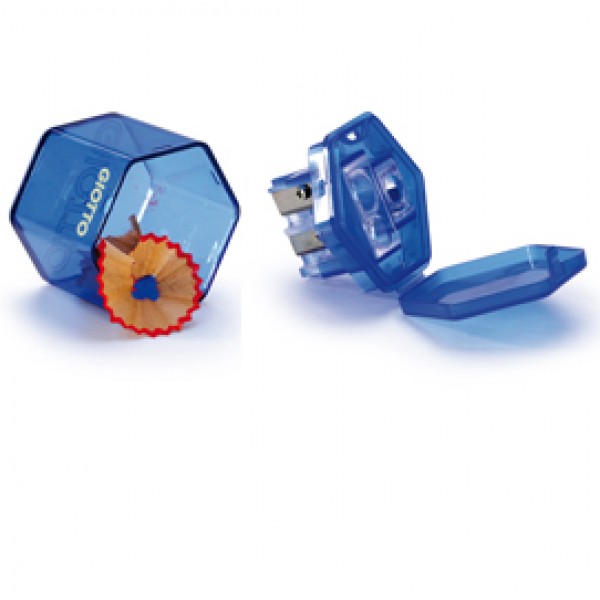 Temperamatite con contenitore - 3 fori - con serbatoio - colori assortiti - Giotto Temperamatite con contenitore - 3 fori - con serbatoio - colori assortiti - Giotto