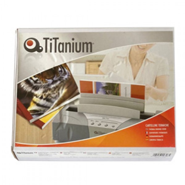 Cartelline termiche Grain - 1,5 mm - bianco - Titanium - scatola 50 pezzi