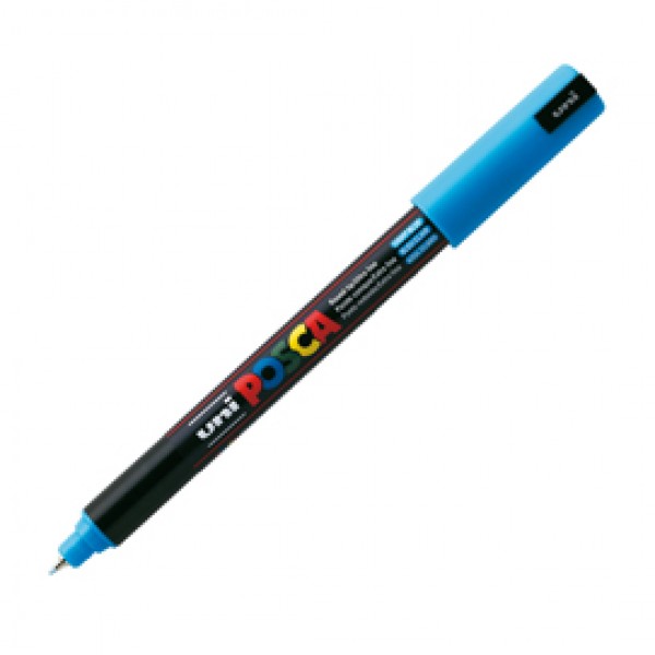 Marcatore a base d'acqua Uni Posca Pen PC1M - punta extra fine 0,7mm - azzurro - Uni Mitsubishi Marcatore a base d'acqua Uni Posca Pen PC1M - punta extra fine 0,7mm - azzurro - Uni Mitsubishi