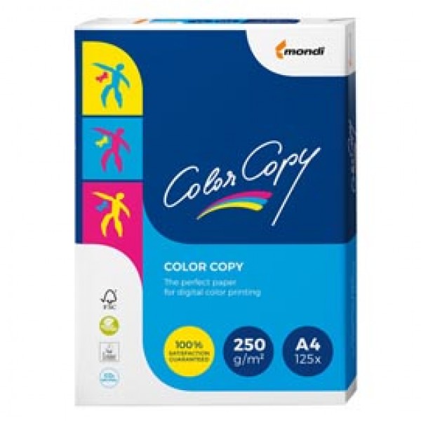 Carta Color Copy - A4 - 250 gr - bianco - Mondi - conf. 125 fogli Carta Color Copy - A4 - 250 gr - bianco - Mondi - conf. 125 fogli