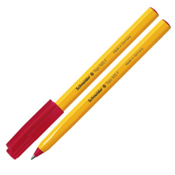 Penna a sfera Tops 505 - punta 0,5mm - rosso - Schneider Penna a sfera Tops 505 - punta 0,5mm - rosso - Schneider