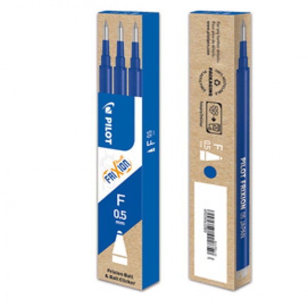 Refill sfera a scatto Frixionball Clicker - punta 0,5mm - blu - Pilot - conf. 3 pezzi Refill sfera a scatto Frixionball Clicker - punta 0,5mm - blu - Pilot - conf. 3 pezzi