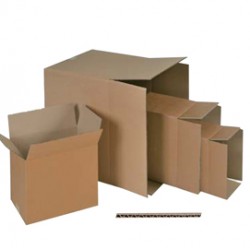 Scatola per imballo - onda singola - 30,4 x 21,5 x 27,3 cm - cartone - avana