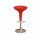 Sgabello bar - ABS/acciaio cromato - 35x45x55/78 cm - rosso - Serena Group
