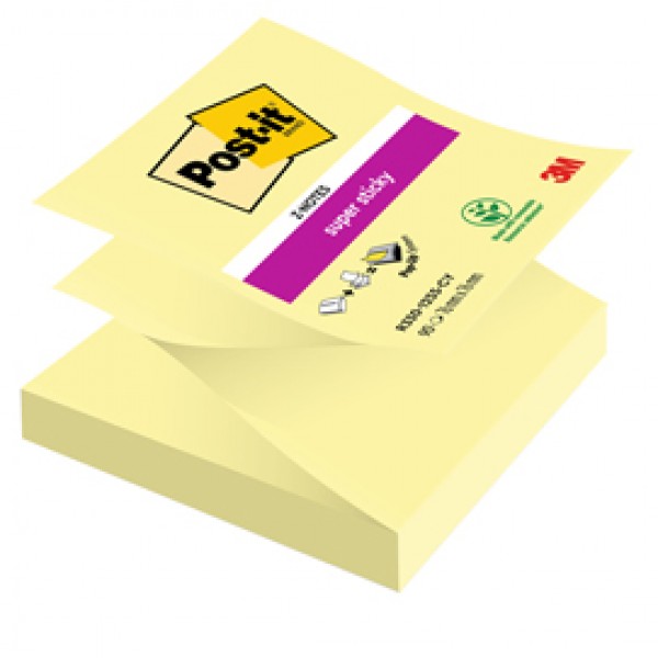 Blocco Post it® Super Sticky Z Notes - R330-123SS-CY - 76 x 76 mm - giallo Canary™ - 90 fogli - Post it® Blocco Post it® Super Sticky Z Notes - R330-123SS-CY - 76 x 76 mm - giallo Canary™ - 90 fogli - Post it®