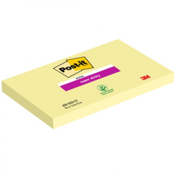 Blocco foglietti Super Sticky - 655-12SS-CY - 76 x 127 mm - giallo Canary™ - 90 fogli - Post it® Blocco foglietti Super Sticky - 655-12SS-CY - 76 x 127 mm - giallo Canary™ - 90 fogli - Post it®