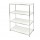 Libreria Easy System - 4 ripiani - acciaio cromato - 80x40x120 cm - bianco - Serena Group