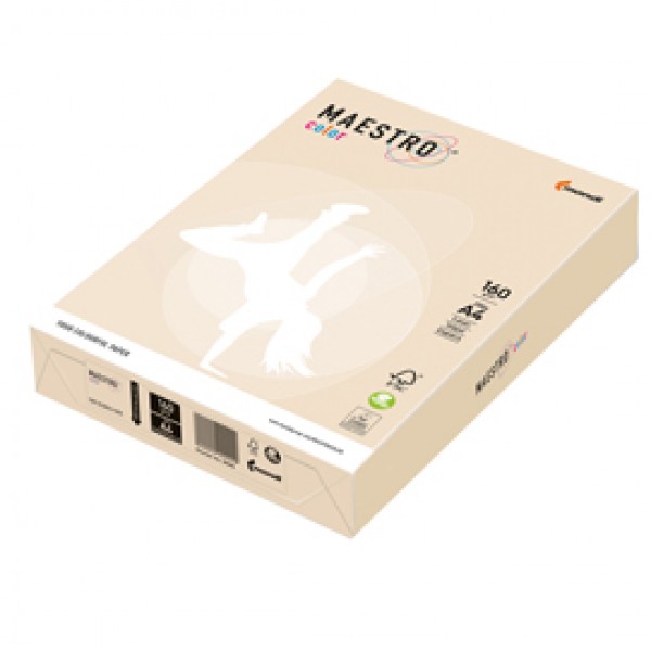 Carta Maestro Color - A4 - 160 gr - avorio/crema tenue CR20 - Mondi - conf. 250 fogli Carta Maestro Color - A4 - 160 gr - avorio/crema tenue CR20 - Mondi - conf. 250 fogli