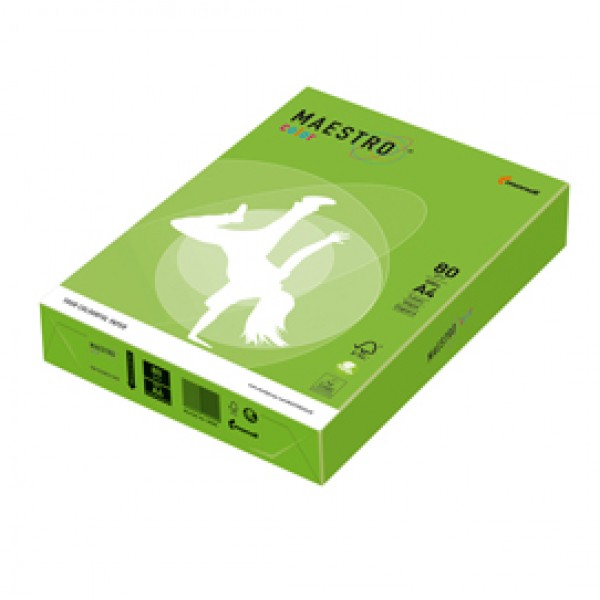 Carta Maestro Color - A4 - 80 gr - verde forte MA42 - Mondi - conf. 500 fogli Carta Maestro Color - A4 - 80 gr - verde forte MA42 - Mondi - conf. 500 fogli