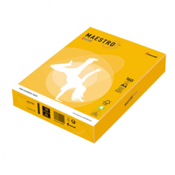 Carta Maestro Color - A4 - 160 gr - giallo forte IG50 - Mondi - conf. 250 fogli Carta Maestro Color - A4 - 160 gr - giallo forte IG50 - Mondi - conf. 250 fogli
