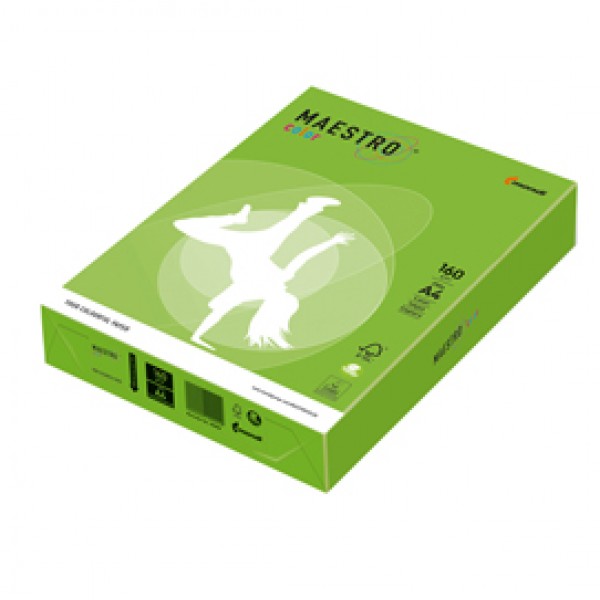 Carta Maestro Color - A4 - 160 gr - verde forte MA42 - Mondi - conf. 250 fogli Carta Maestro Color - A4 - 160 gr - verde forte MA42 - Mondi - conf. 250 fogli