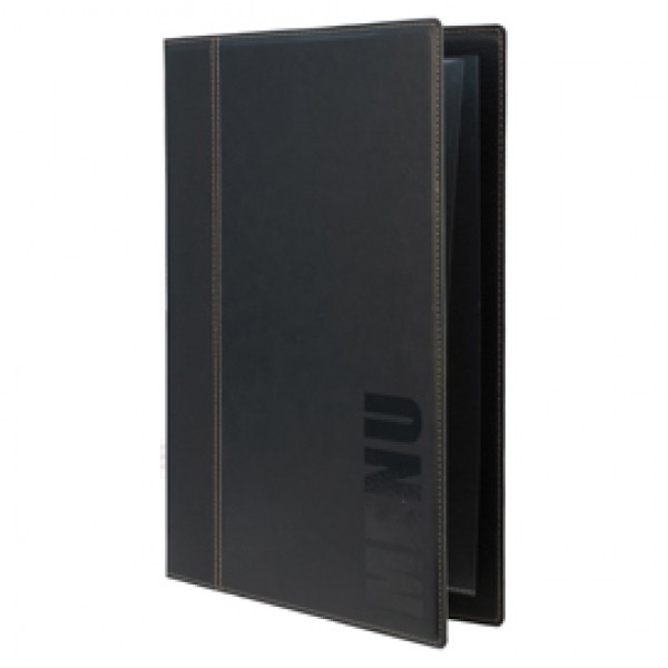 Portamenù Trendy - A4 - 24x34 cm - nero - 1 inserto doppio incluso - Securit Portamenù Trendy - A4 - 24x34 cm - nero - 1 inserto doppio incluso - Securit