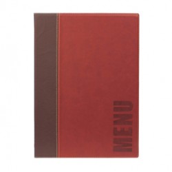 Portamenù Trendy - A4 - 24x34 cm - bordeaux - 1 inserto doppio incluso - Securit