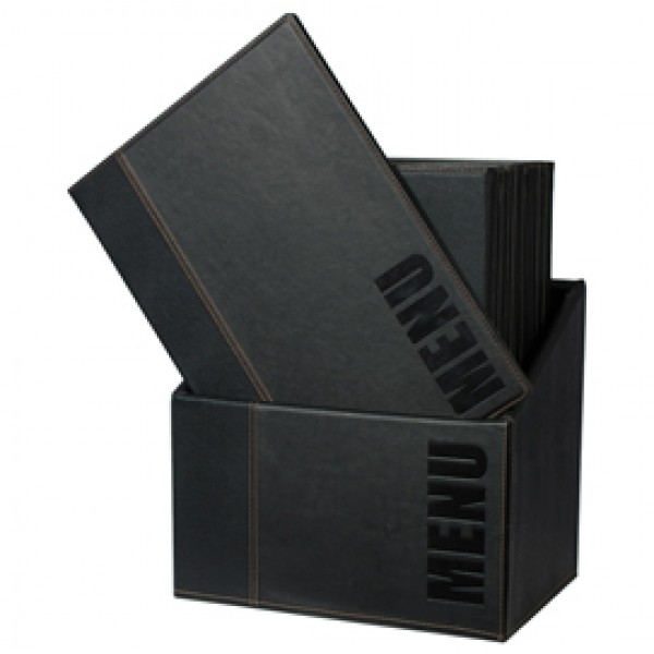 Menu Box Trendy - 20 Portamenù - nero - Securit