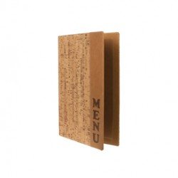 Portamenù Design - sughero - A4 - 24x34 cm - 1 inserto doppio incluso - Securit