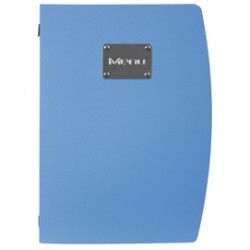 Portamenù Rio - A4 - 24x34 cm - blu - 1 inserto doppio incluso - Securit