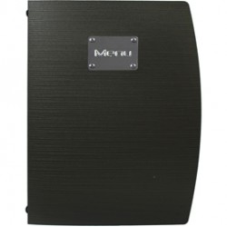 Portamenù Rio - A4 - 24x34 cm - nero - 1 inserto doppio incluso - Securit