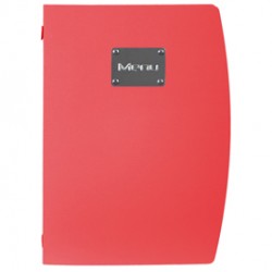 Portamenù Rio - A4 - 24x34 cm - rosso - 1 inserto doppio incluso - Securit