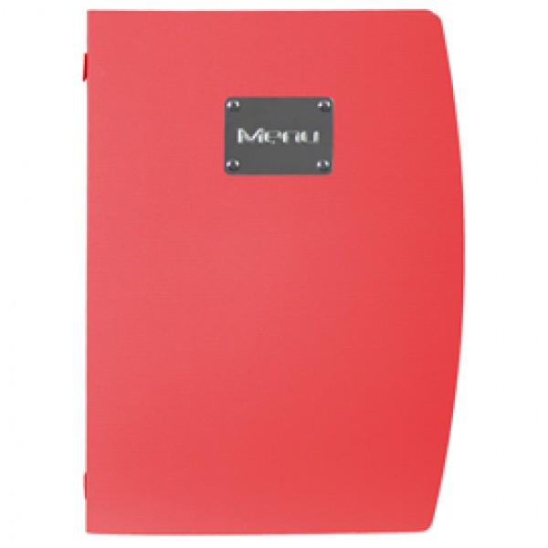 Portamenù Rio - A4 - 24x34 cm - rosso - 1 inserto doppio incluso - Securit