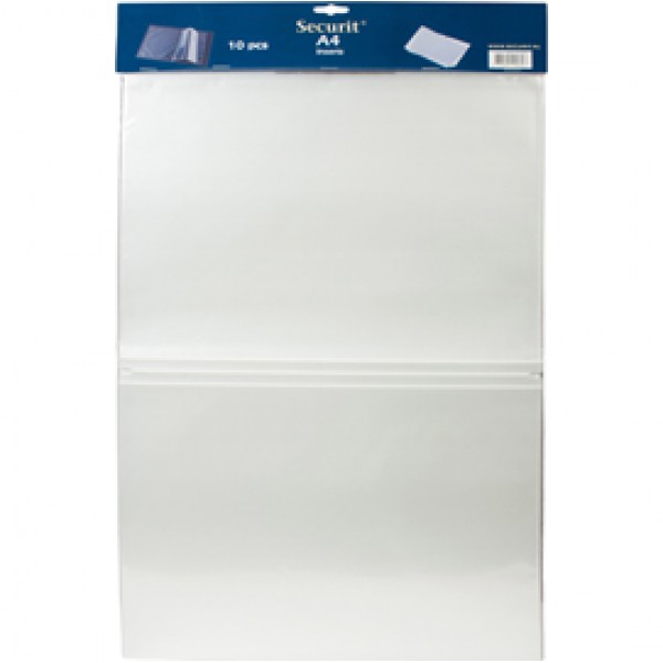 Inserto doppio per portamenù (Trendy, Design, Rio, Royal) - A4 - Securit - set 10 pezzi Inserto doppio per portamenù (Trendy, Design, Rio, Royal) - A4 - Securit - set 10 pezzi