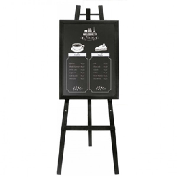 Cavalletto in legno nero - altezza 165 cm - Securit Cavalletto in legno nero - altezza 165 cm - Securit