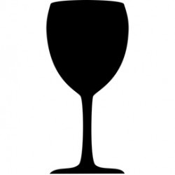 Lavagna da parete Silhouette - 50x23 cm - forma bicchiere - nero - Securit