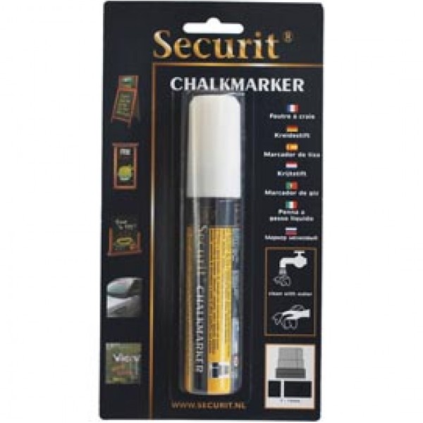 Marcatore a gesso liquido - punta maxi da 7,00-15,00mm - bianco - Securit