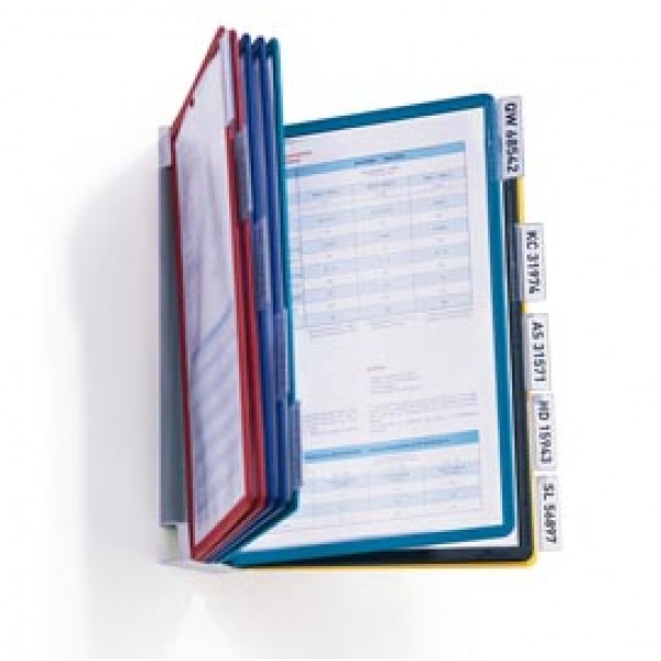 Leggio da parete Vario® Wall 10 - 10 pannelli Sherpa® inclusi - colori assortiti - Durable Leggio da parete Vario® Wall 10 - 10 pannelli Sherpa® inclusi - colori assortiti - Durable