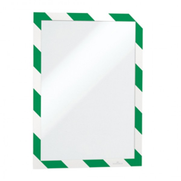 Cornice Duraframe Security - adesiva - pannello magnetico - A4 (21 x 29,7 cm) - verde/bianco - Durable Cornice Duraframe Security - adesiva - pannello magnetico - A4 (21 x 29,7 cm) - verde/bianco - Durable