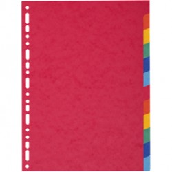 Separatore Forever - 12 tacche - cartoncino riciclato 220 gr - A4 - multicolore - Exacompta