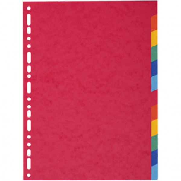 Separatore Forever - 12 tacche - cartoncino riciclato 220 gr - A4 - multicolore - Exacompta