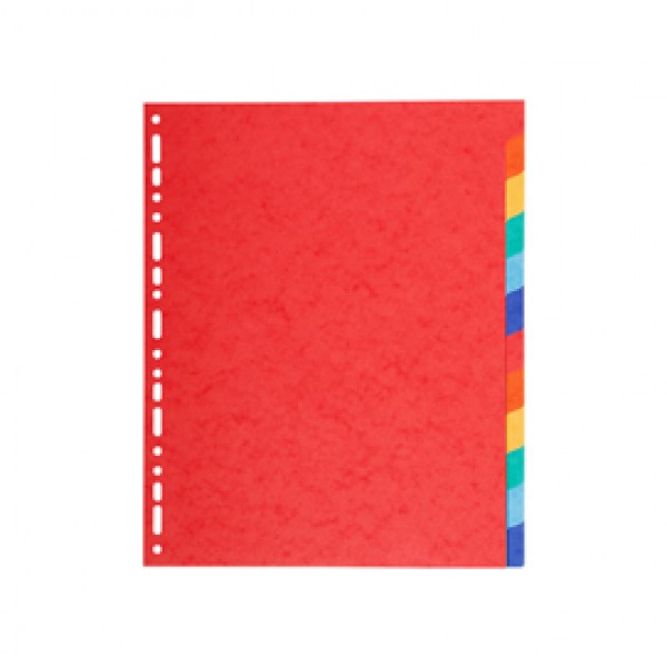 Separatore Forever - 12 tacche - cartoncino riciclato 220 gr - A4 maxi - multicolore - Exacompta