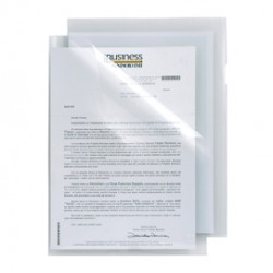 Cartelline a L Poli 150 - PPL - liscio - 21x29,7 cm - trasparente - Sei Rota - conf. 25 pezzi