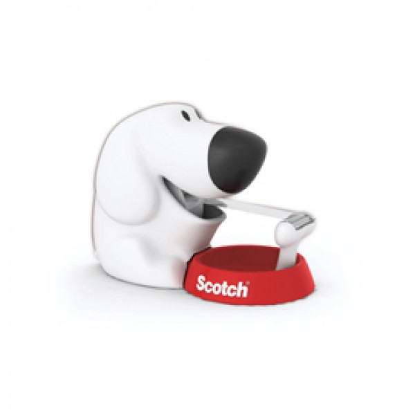 Dispenser Fido - 1 rotolo Scotch® Magic™ 810 19 mm x 7,5 mt incluso - bianco nero - Scotch®