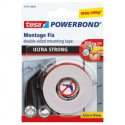 Nastro biadesivo Tesa® Powerbond Ultra Strong - 19 mm x 1,5 mt - bianco - Tesa®