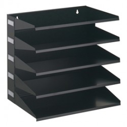 Portadocumenti Sorter Rack - 33x36x25 cm - 5 scomparti - nero - Durable